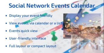 Social Network Events Calendar For Joomla